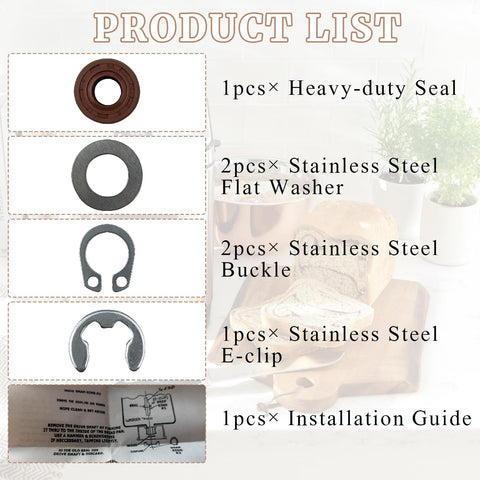 gtpartes CBK-100 seal kit components layout highlights washers and clips for a secure fit