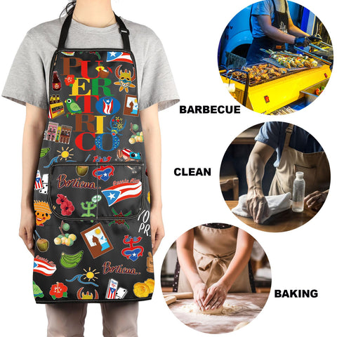 G2TUP Puerto Rico cooking apron multifunctional for barbecue, cooking, baking.