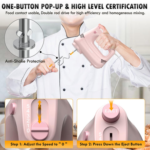 GUALIU bowl-edge stand design for hands-free mixing