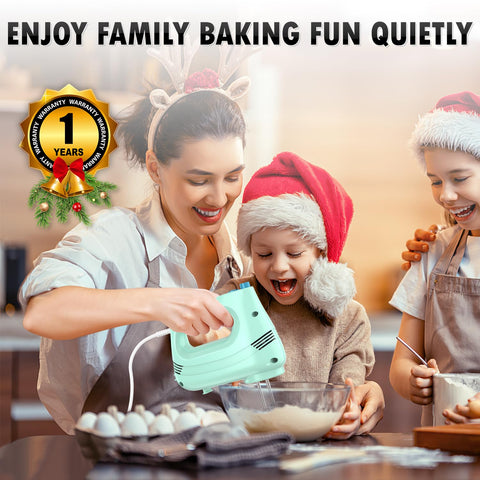 GUALIU hand mixer with dough hook for versatile kneading and dough preparation.