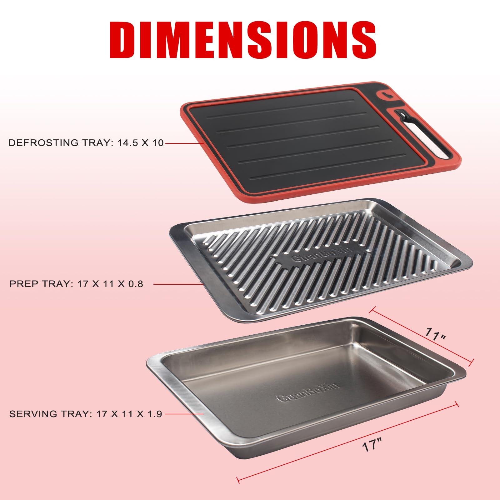 GuanBoXin stainless steel trays are dishwasher-safe for easy cleanup.
