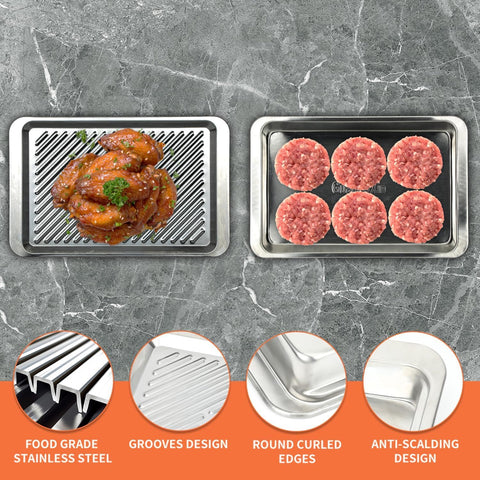 GuanBoXin dishwasher-safe stainless steel trays for durable, hassle-free cleanup
