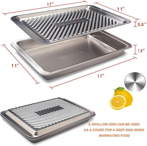 GuanBoXin marination tray with deep and shallow sections for easy flavoring