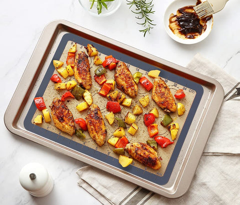 GUANCI silicone baking mat 9-inch pizza ensures even crust.