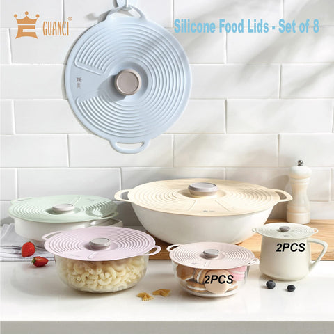 GUANCI silicone lid 9-inch keeps heat in safely