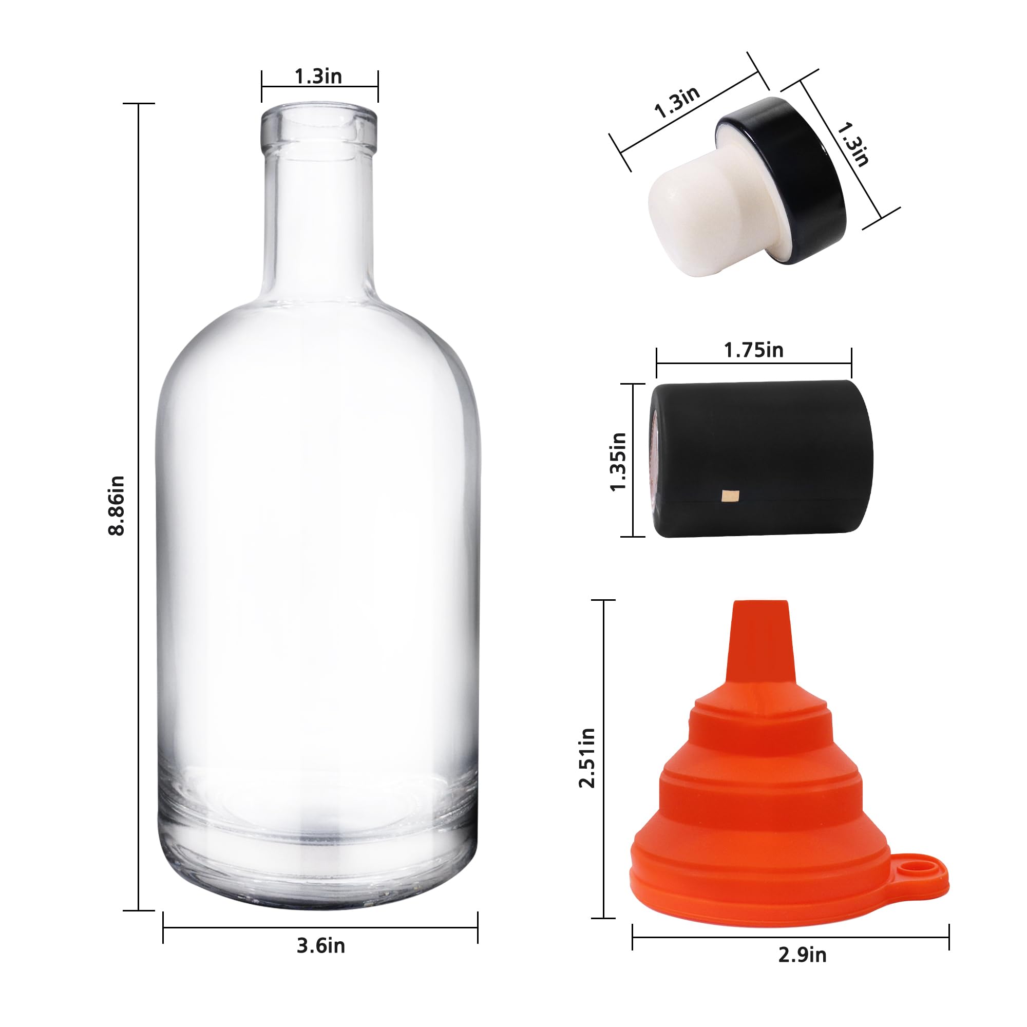 GUANENA bottle with PVC shrink capsules adds elegant, secure sealing