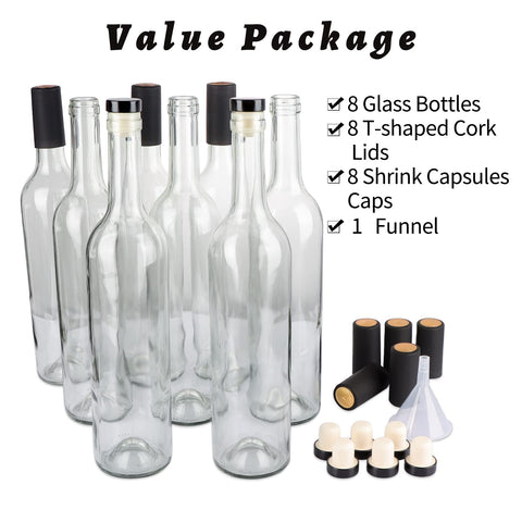 GUANENA elegant straight-tall glass bottles for easy handling.