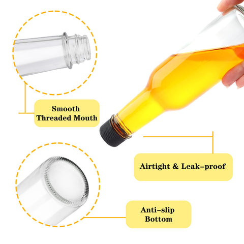 GUANENA leak-proof black screw caps keep sauces fresh and mess-free.