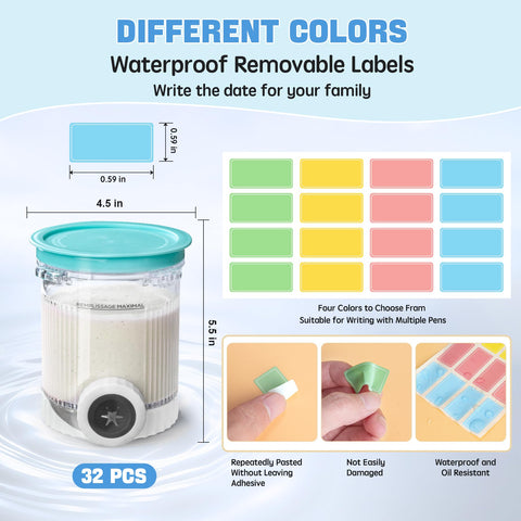 GuanQiao assorted color lids for organized dessert presentation.