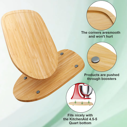 GuanQiao bamboo tray reduces scrapes when sliding a heavy mixer.