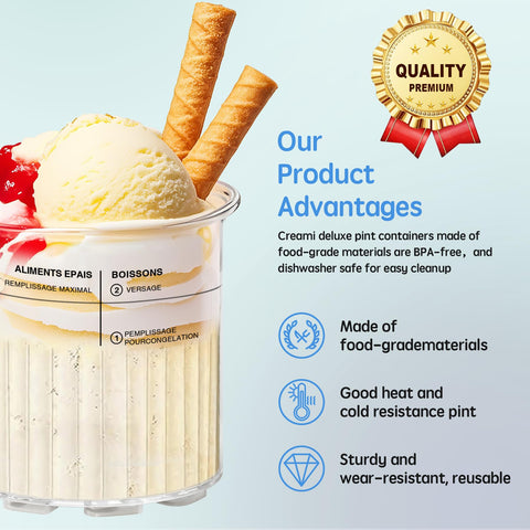 GuanQiao Creami Deluxe pint with green lid for versatile flavor layering.