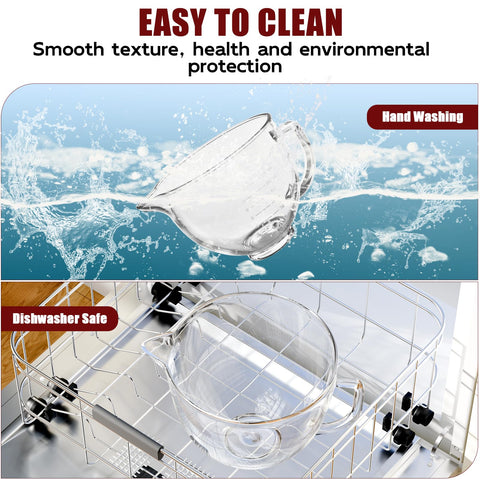 GuanQiao 4.5-5 quart bowl adds elegance and practicality to kitchen prep.