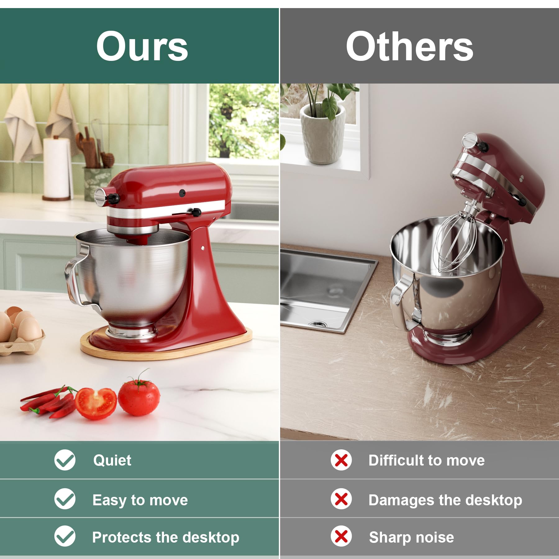 GuanQiao mixer slider fits KitchenAid tilt-head 4.5-5 Qt models.