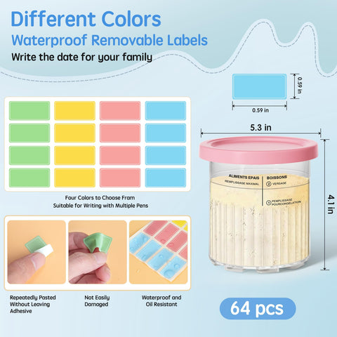 GuanQiao 64 writable labels for flavor dating and allergy notes