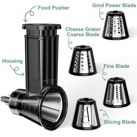 Large feed tube on GuanQiao attachment enabling faster batch processing