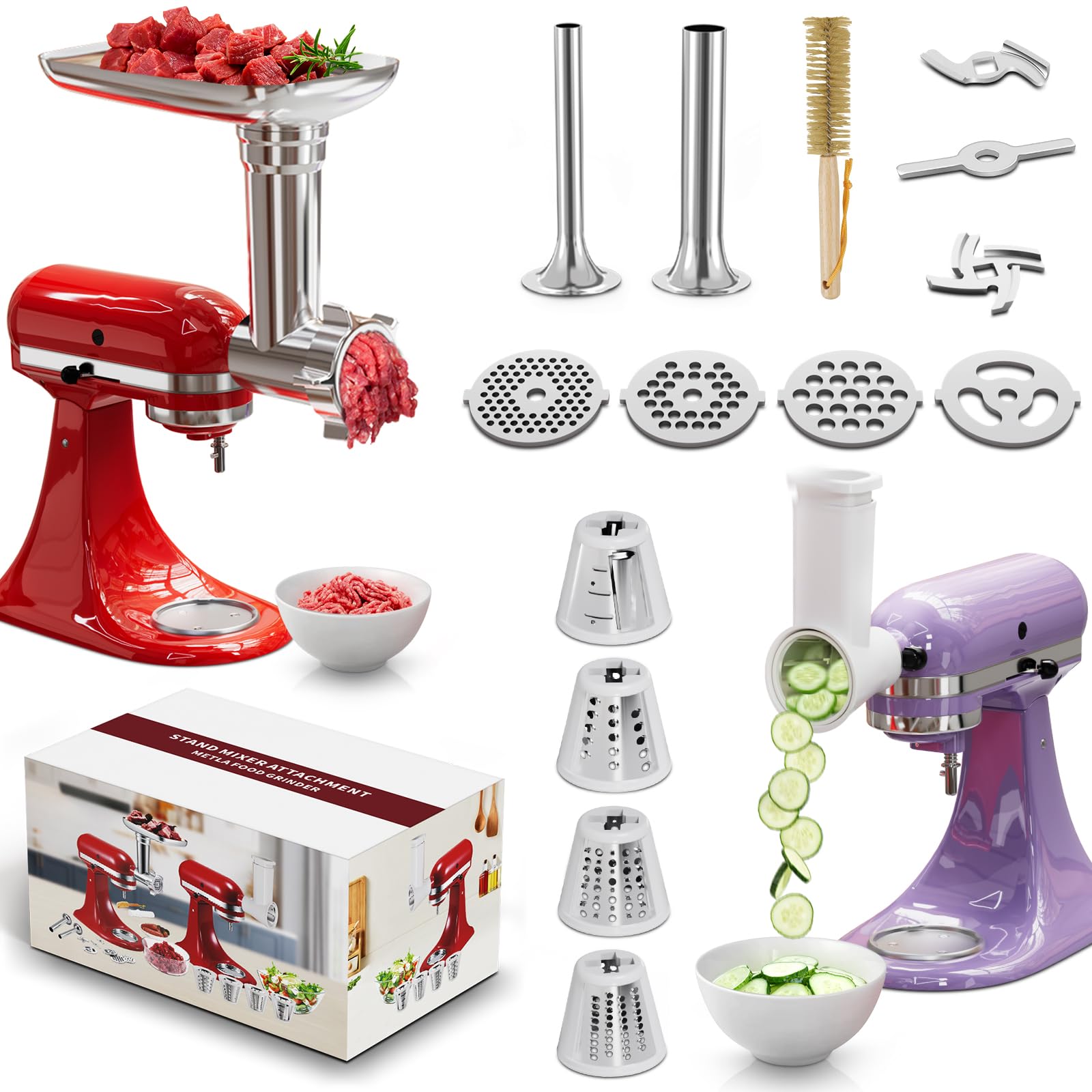 GuanQiao meat grinder attachment body device enables precise home grinding for fresh meals