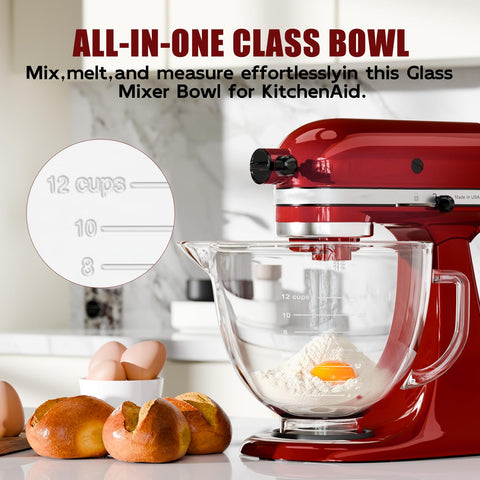 GuanQiao pour-spout glass bowl facilitating smooth transfers.