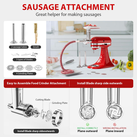 GuanQiao slicer shredder attachment enables efficient cheese and vegetable prep