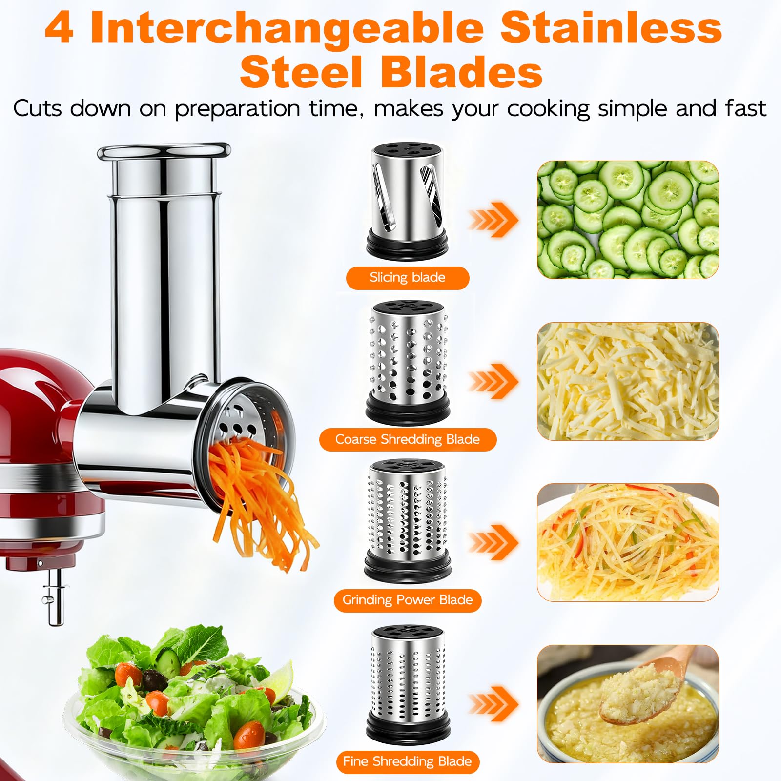 GuanQiao five-blade slicer set enables diverse cuts for veggies and cheese.