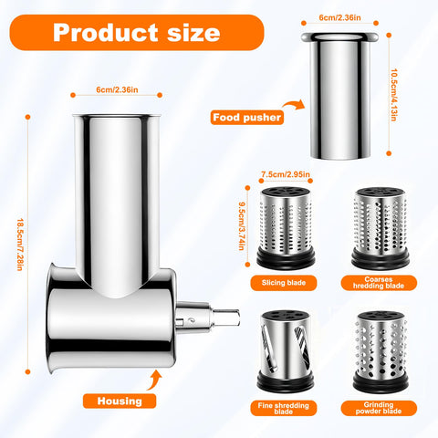 GuanQiao shredder blade handles thick shreds for salads.