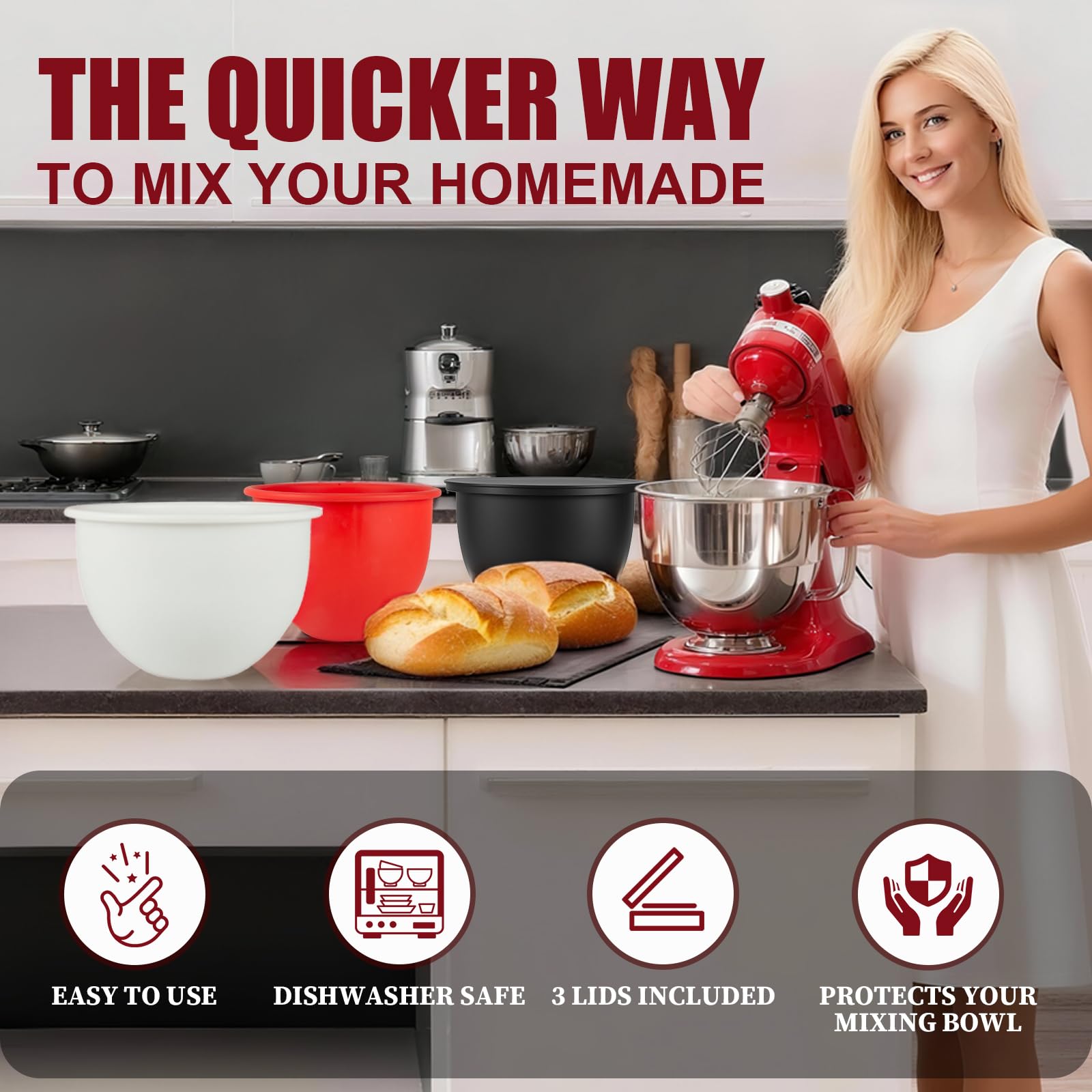 GuanQiao silicone liners slip in and out for easy cleaning.