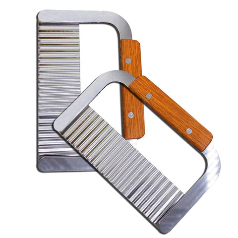 Guardians crinkle-chopper knife for uniform crinkle-cut slices every time