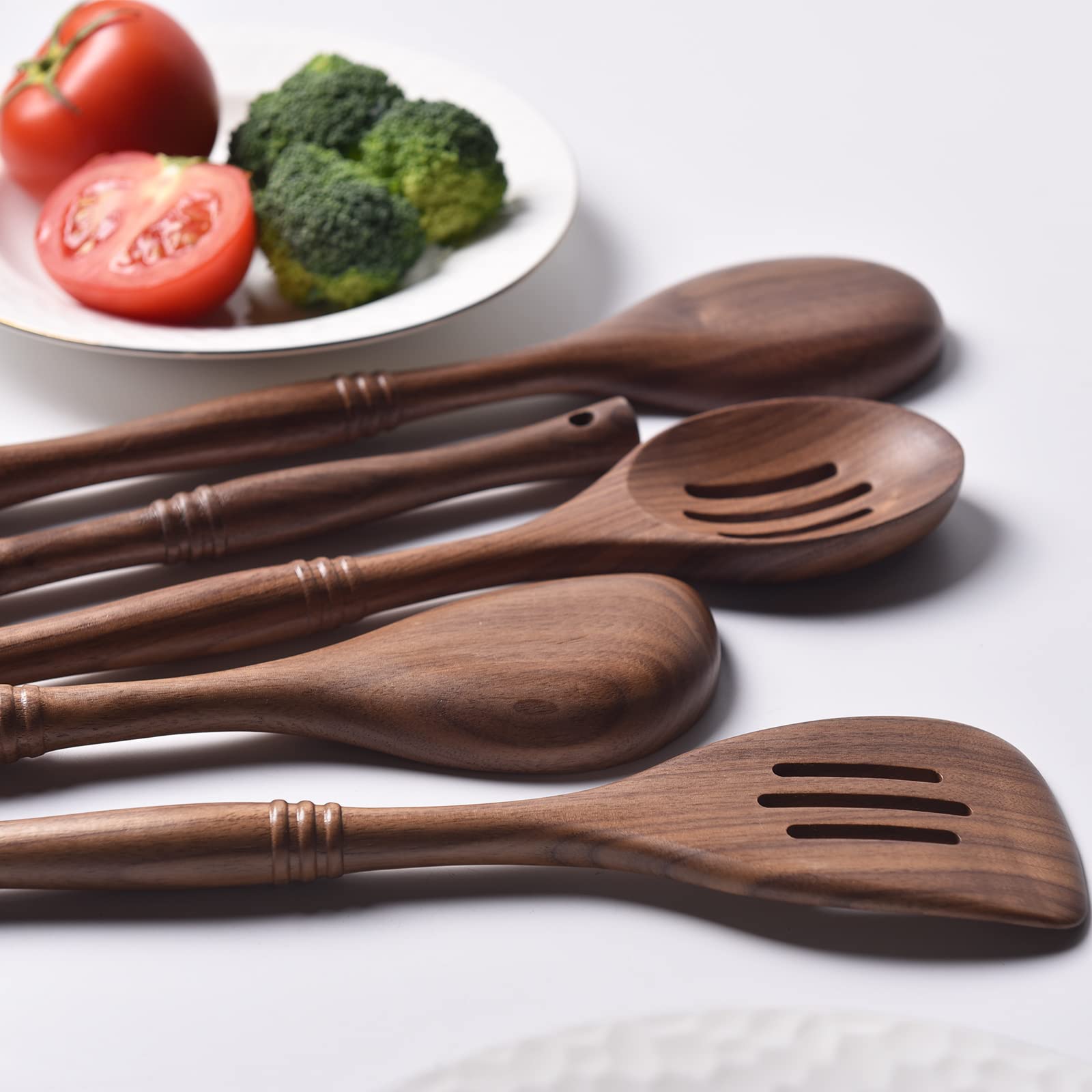 Gudamaye 12-inch spatula in black walnut offers sturdy flipping on nonstick pans
