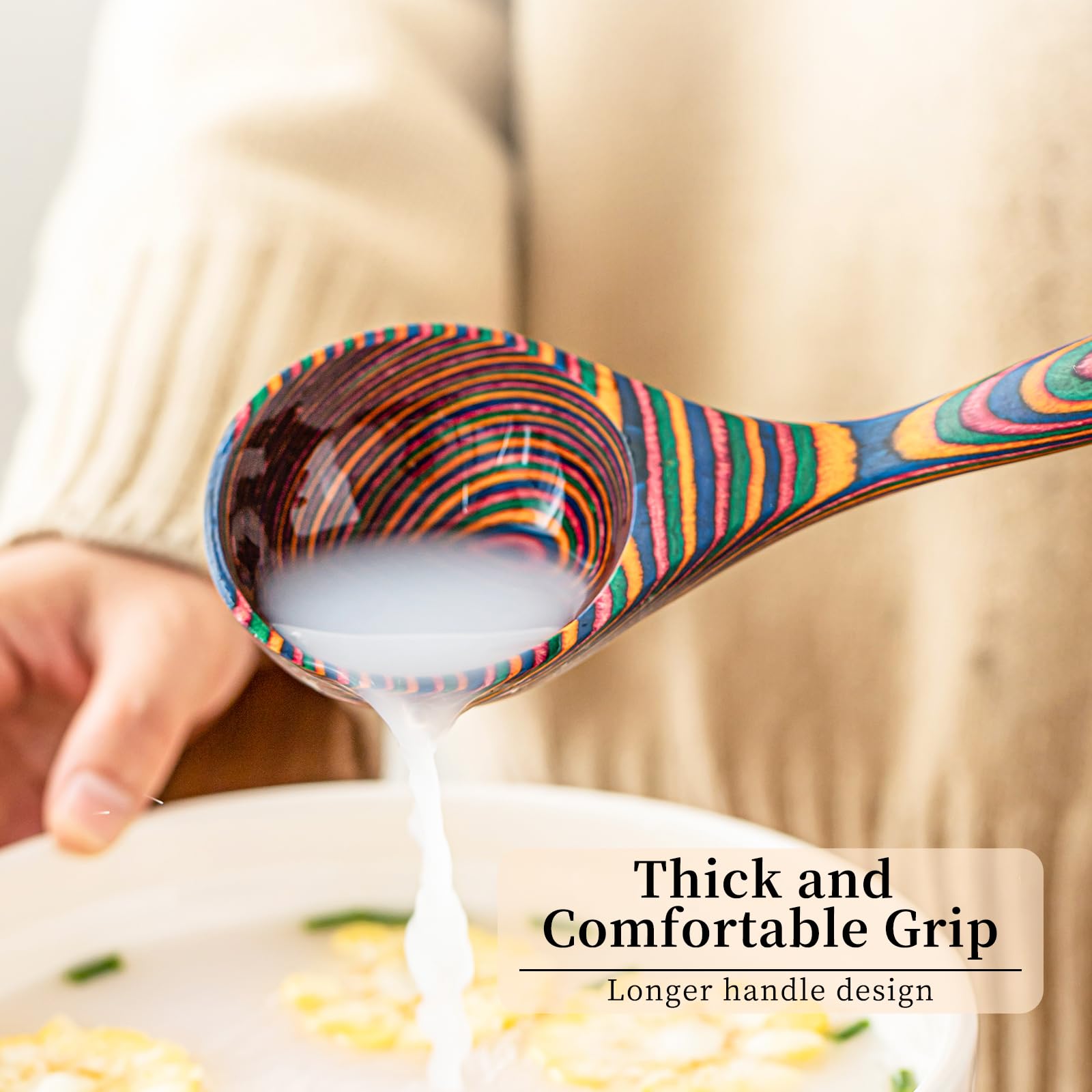 Gudamaye 2.0 oz spoon ladle supports precise servings.