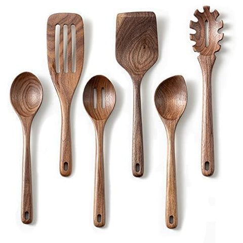 Gudamaye 12-inch cooking spoon shown in action for even heat distribution.