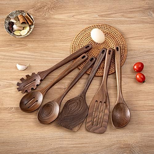 Gudamaye wooden utensil set stored neatly for daily kitchen use.