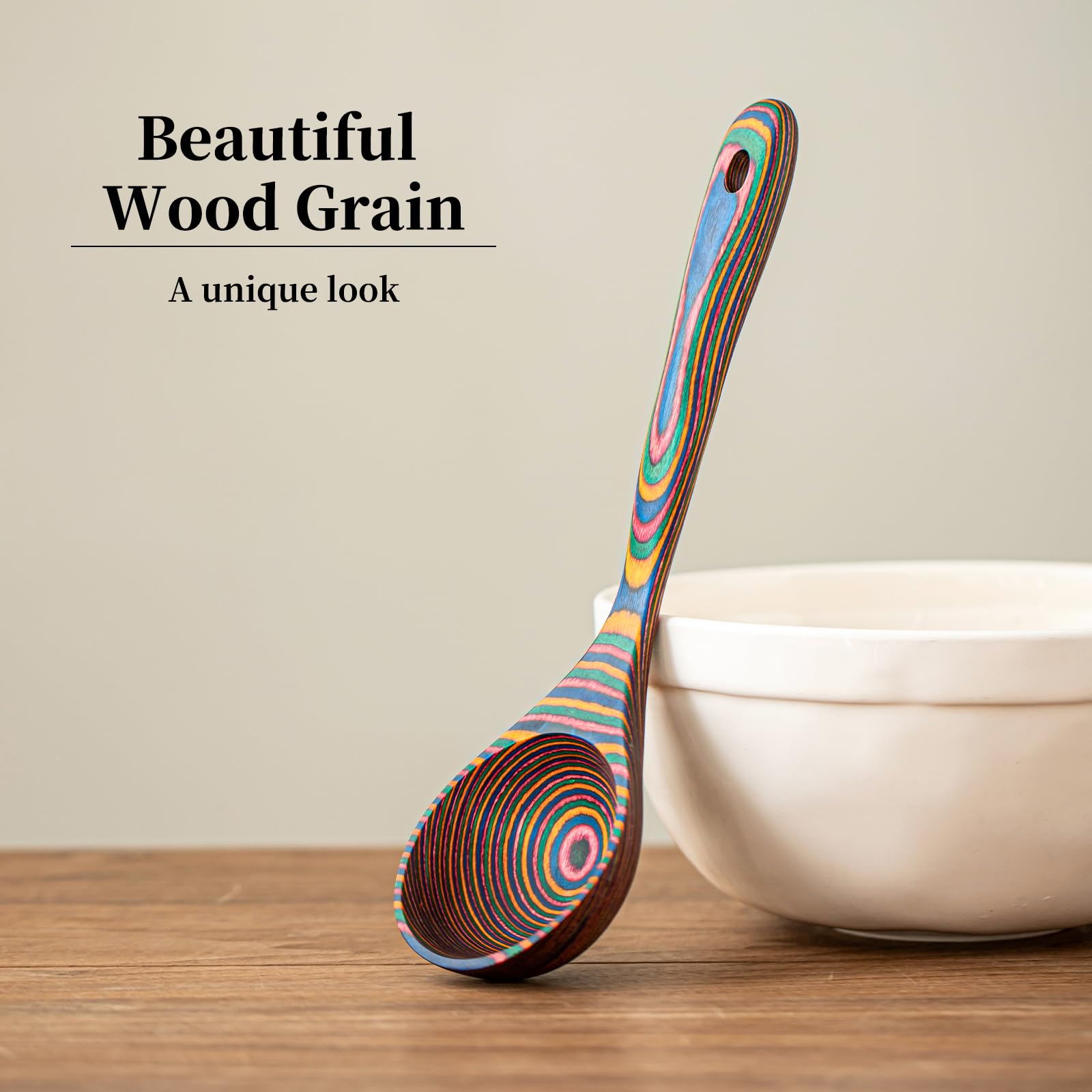 Gudamaye rainbow ladle cleans easily with warm water.