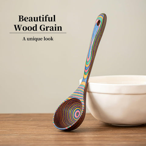 Gudamaye rainbow ladle cleans easily with warm water.