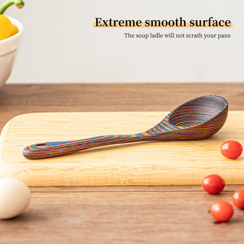 Gudamaye pakkawood spoon helps protect cookware from scratches.