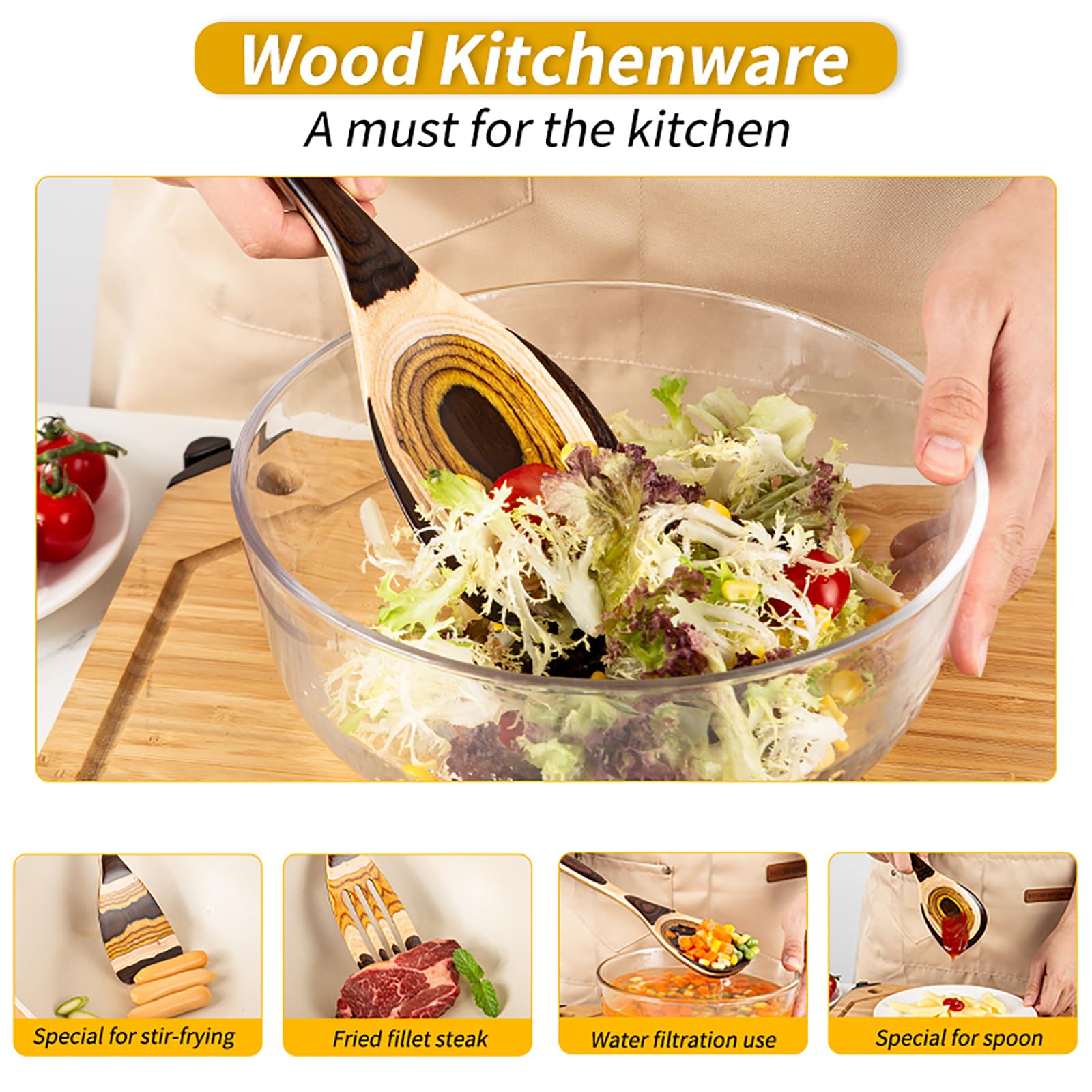 Gudamaye set in action in busy kitchen showcasing heat resistance and non-scratch care.