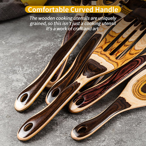 Gudamaye spatula sturdy wood spatula ideal for sautéing and scraping.