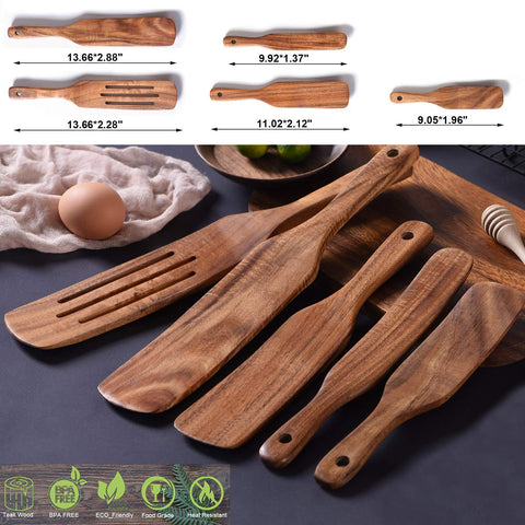 Gudamaye medium spurtle in teak wood ideal for bowls and dough