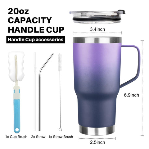 GUDEMAO insulated tumbler with double-wall insulation to keep drinks cold or hot longer