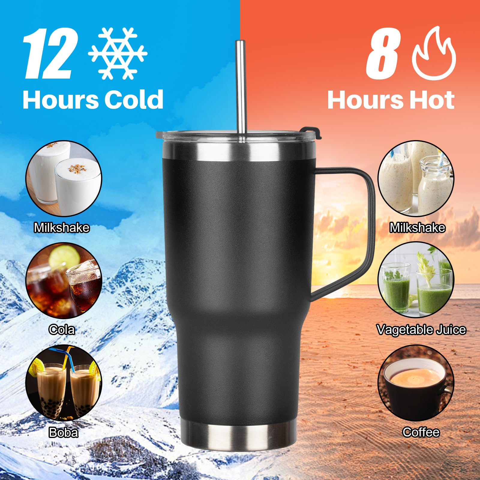 GUDEMAO double-wall vacuum insulation minimizes condensation on surfaces.