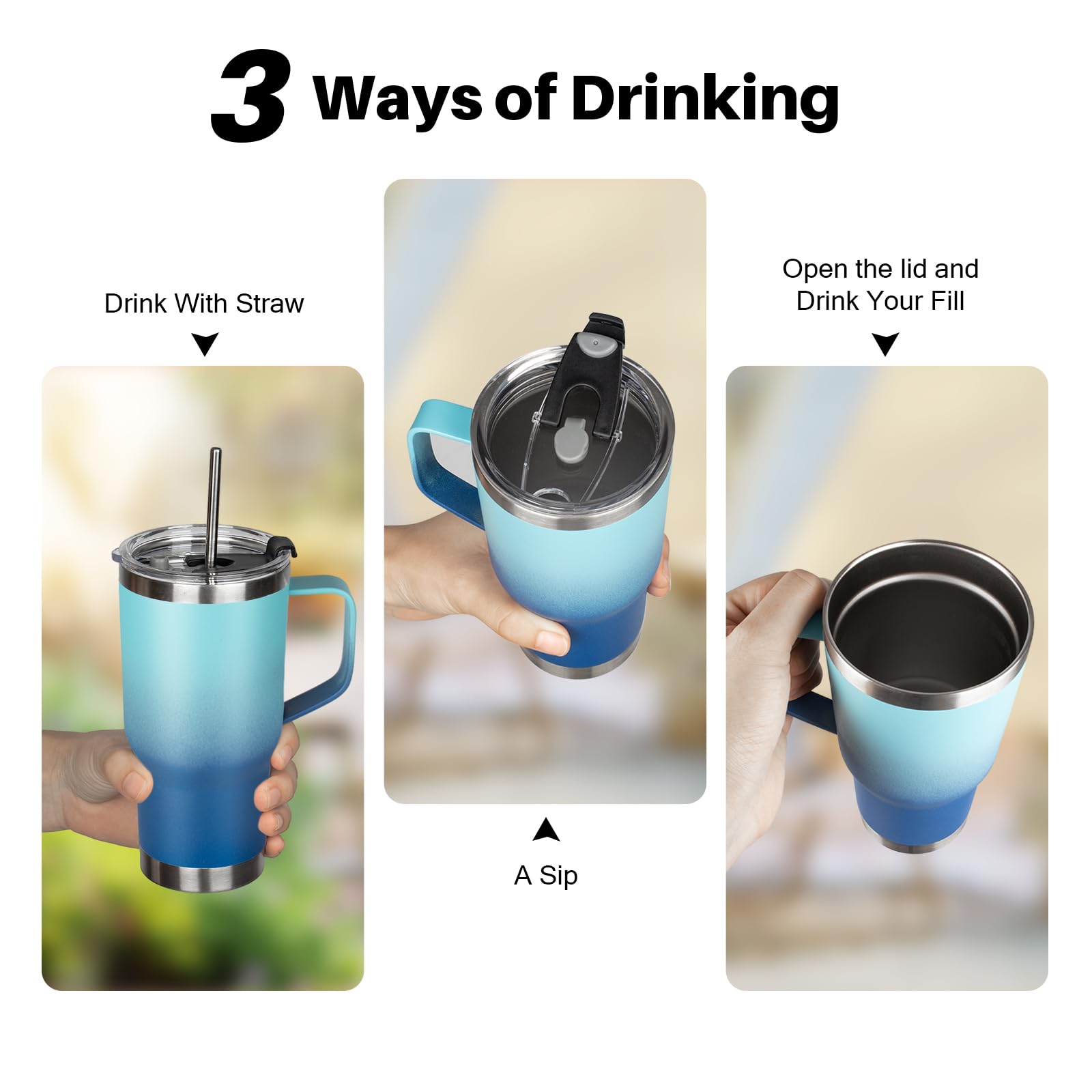 GUDEMAO includes two straws and cleaning brushes for convenience