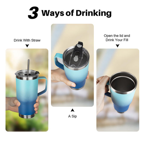 GUDEMAO includes two straws and cleaning brushes for convenience