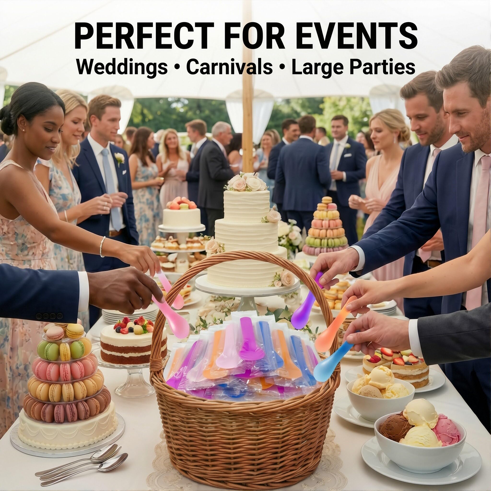 Gugowin color-changing spoons add interactive dessert moments for guests