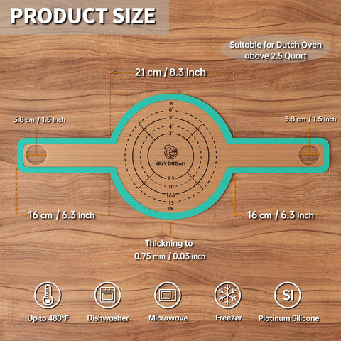 GUY.DRE.MAT guidremat silicone baking mat offers effortless dough release.