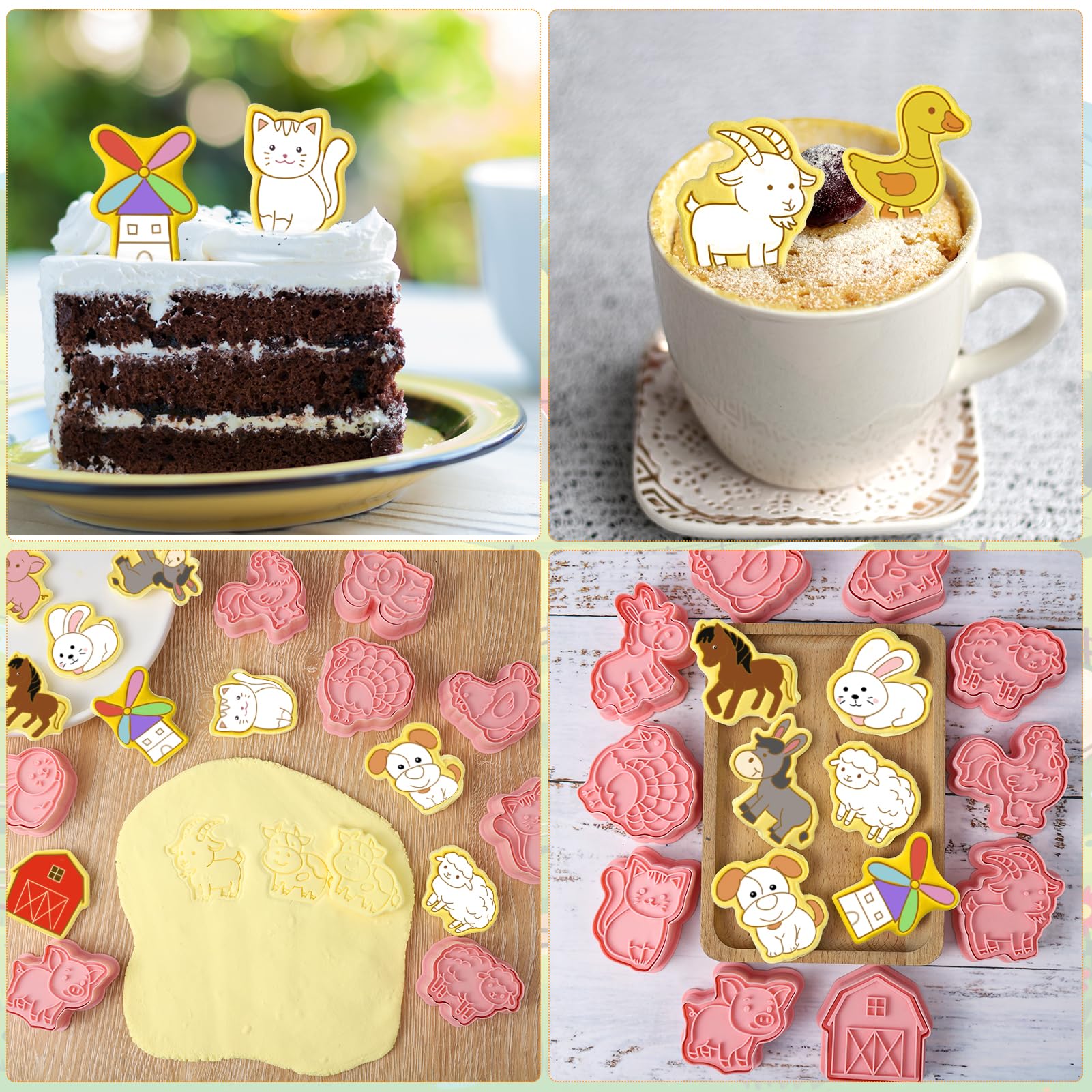 Guiqulai rabbit and puppy cutters create cute animal cookies for kids.