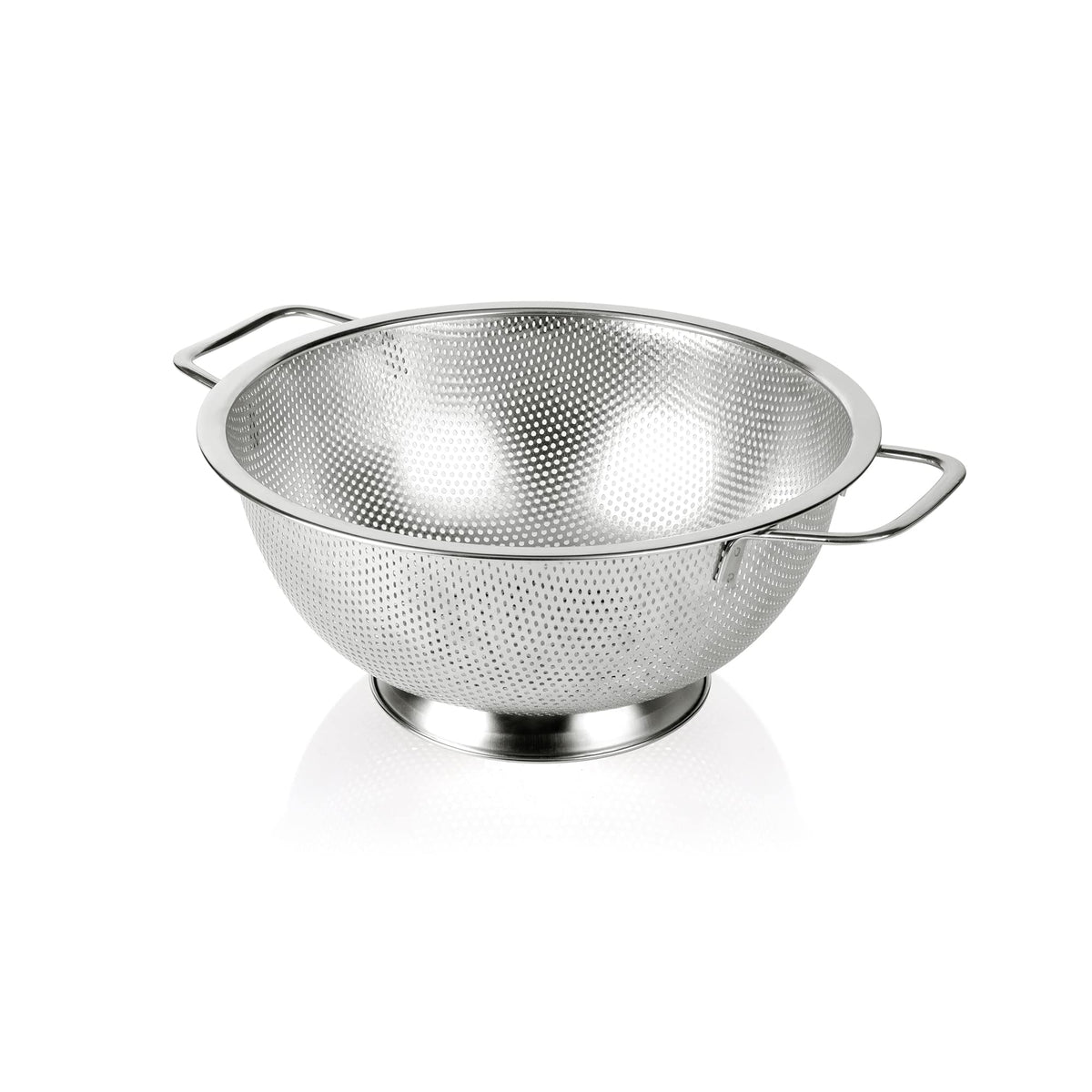 Gulex colander with tight-hole design for fast draining.