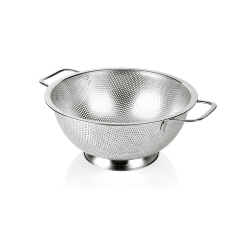 Gulex colander with tight-hole design for fast draining.