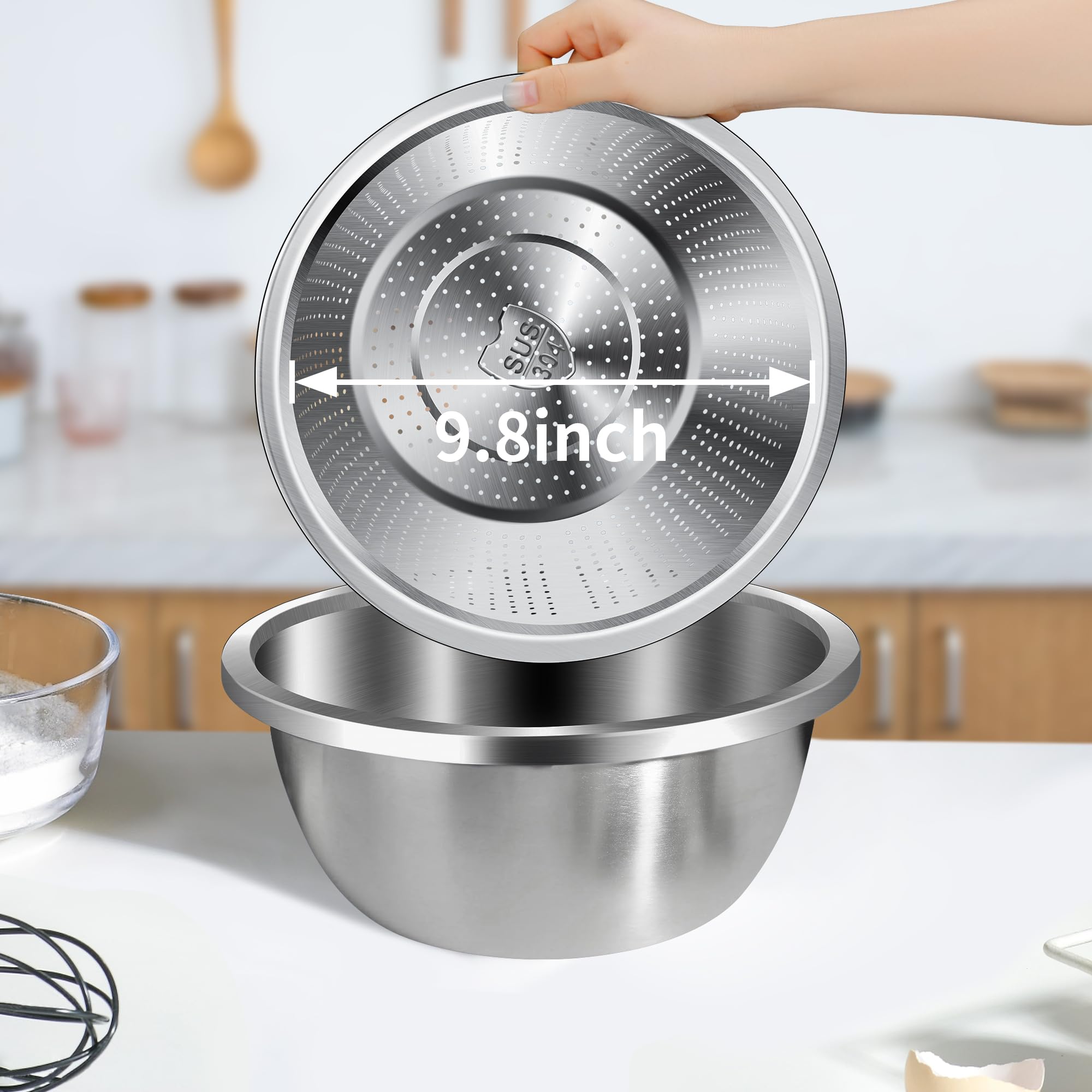 Gulex dishwasher-safe colander and mixing bowl for easy cleanup