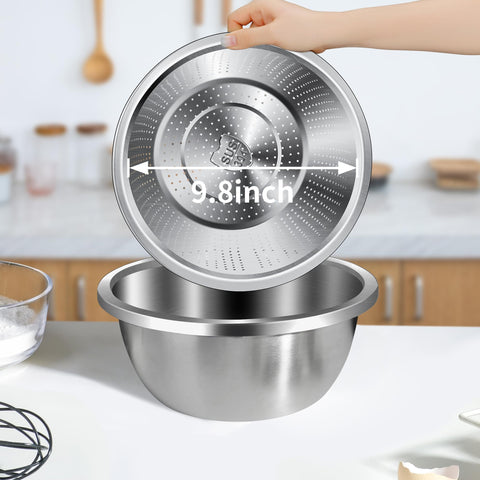 Gulex dishwasher-safe colander and mixing bowl for easy cleanup