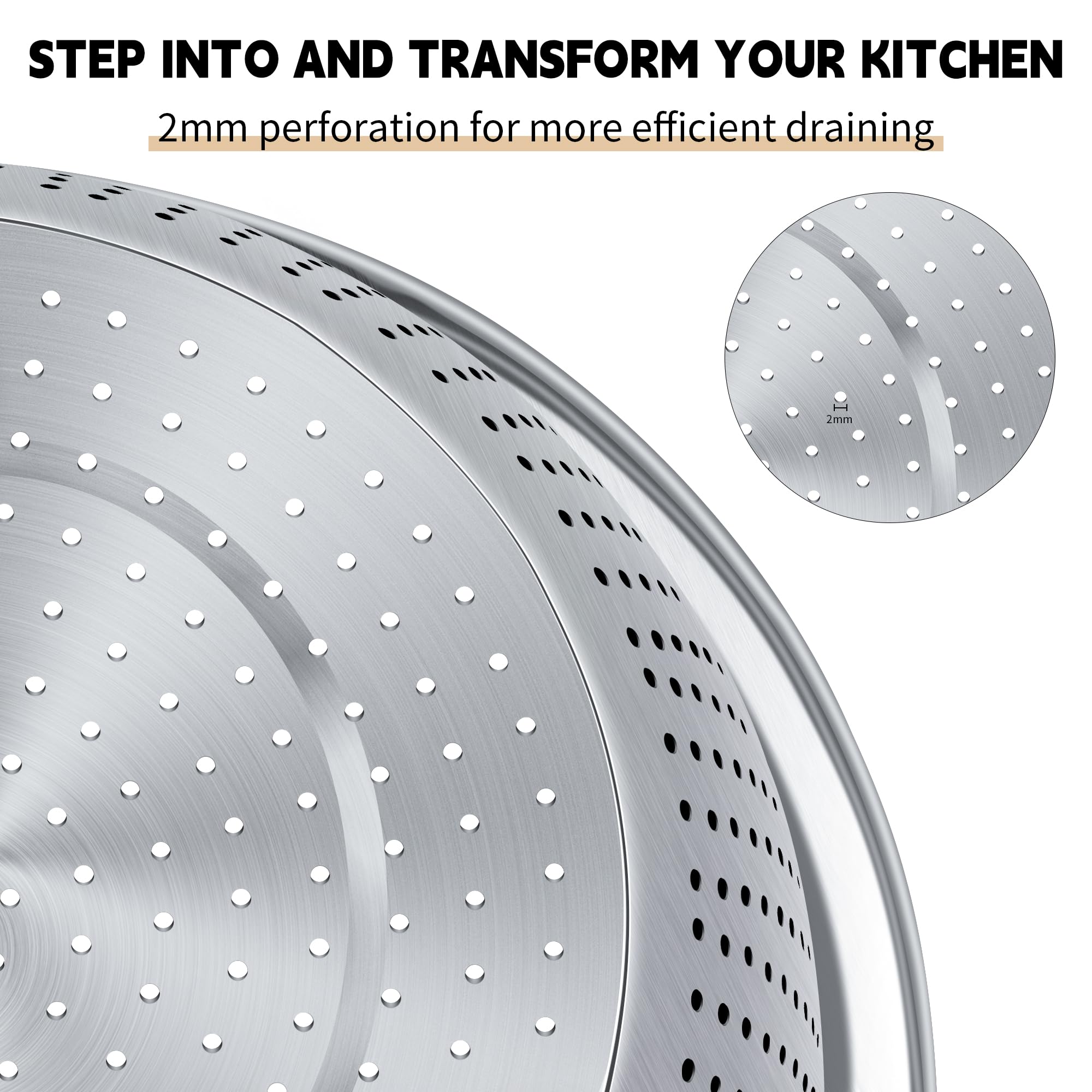 Gulex mixing bowl with colander nest for tidy prep and water control