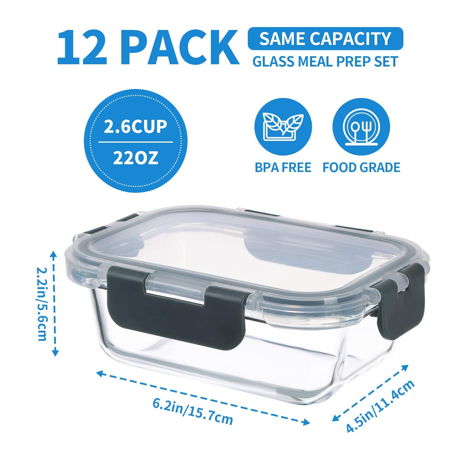 GULFLIN hinged locking lids provide airtight seal for fresh leftovers.