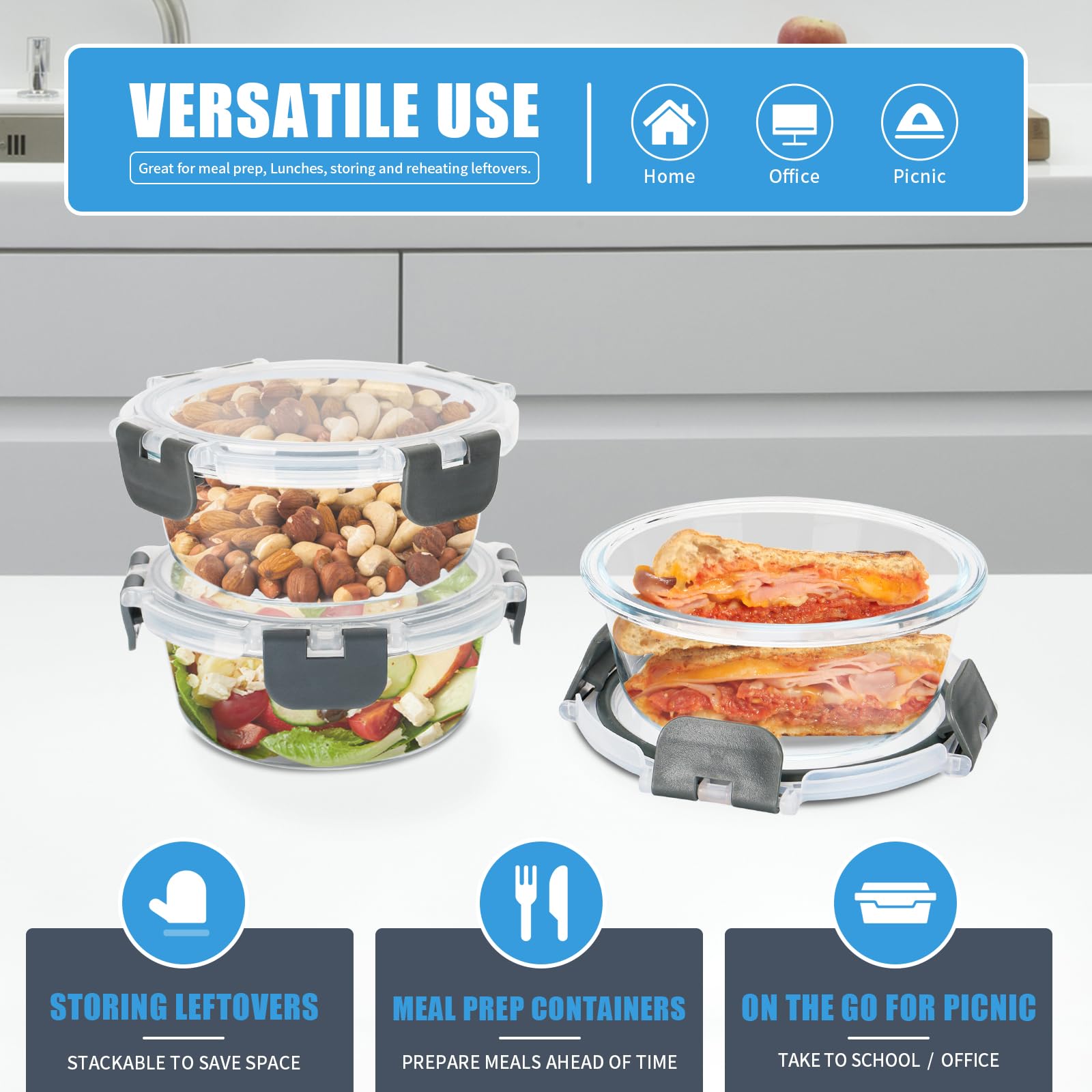GULFLIN leak proof design supports lunches at work or travel.
